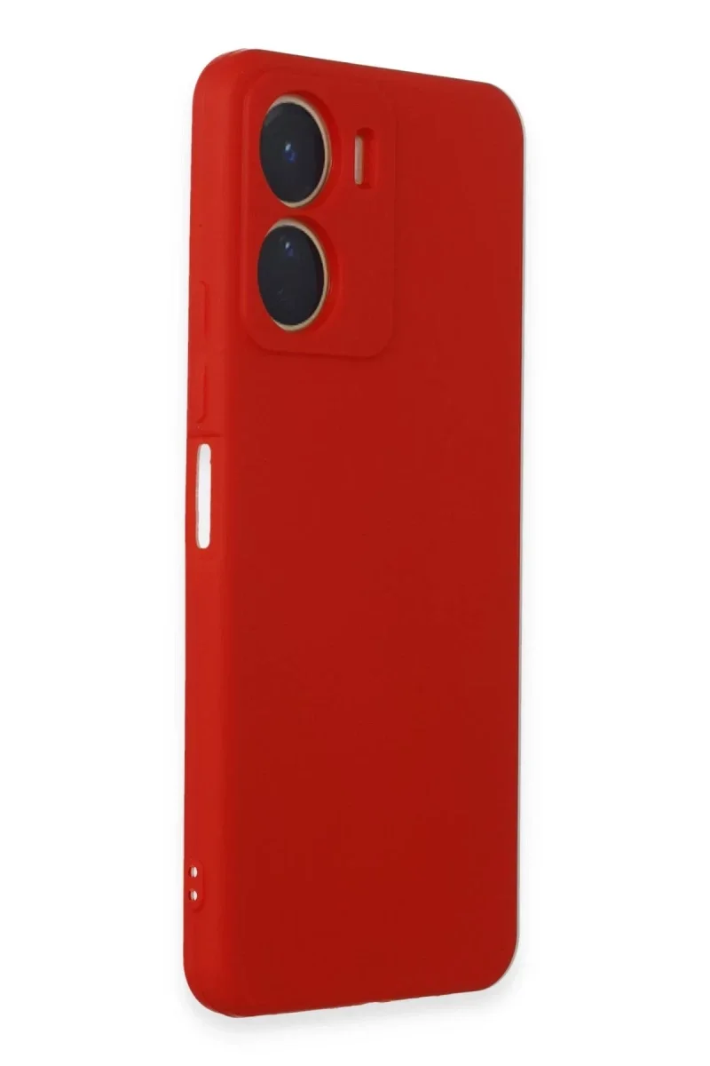 Vivo Y16 Kılıf First Silikon - Kırmızı görsel 2