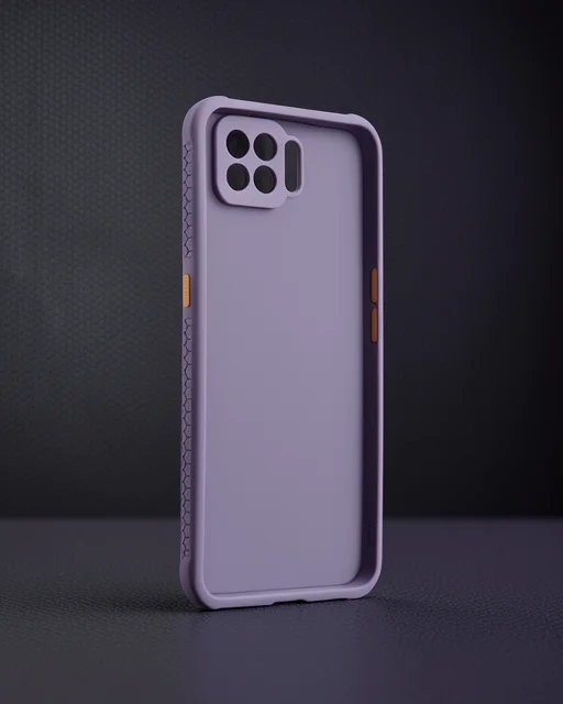 Oppo A73 Kılıf Miami Şeffaf Silikon - Açık Mor