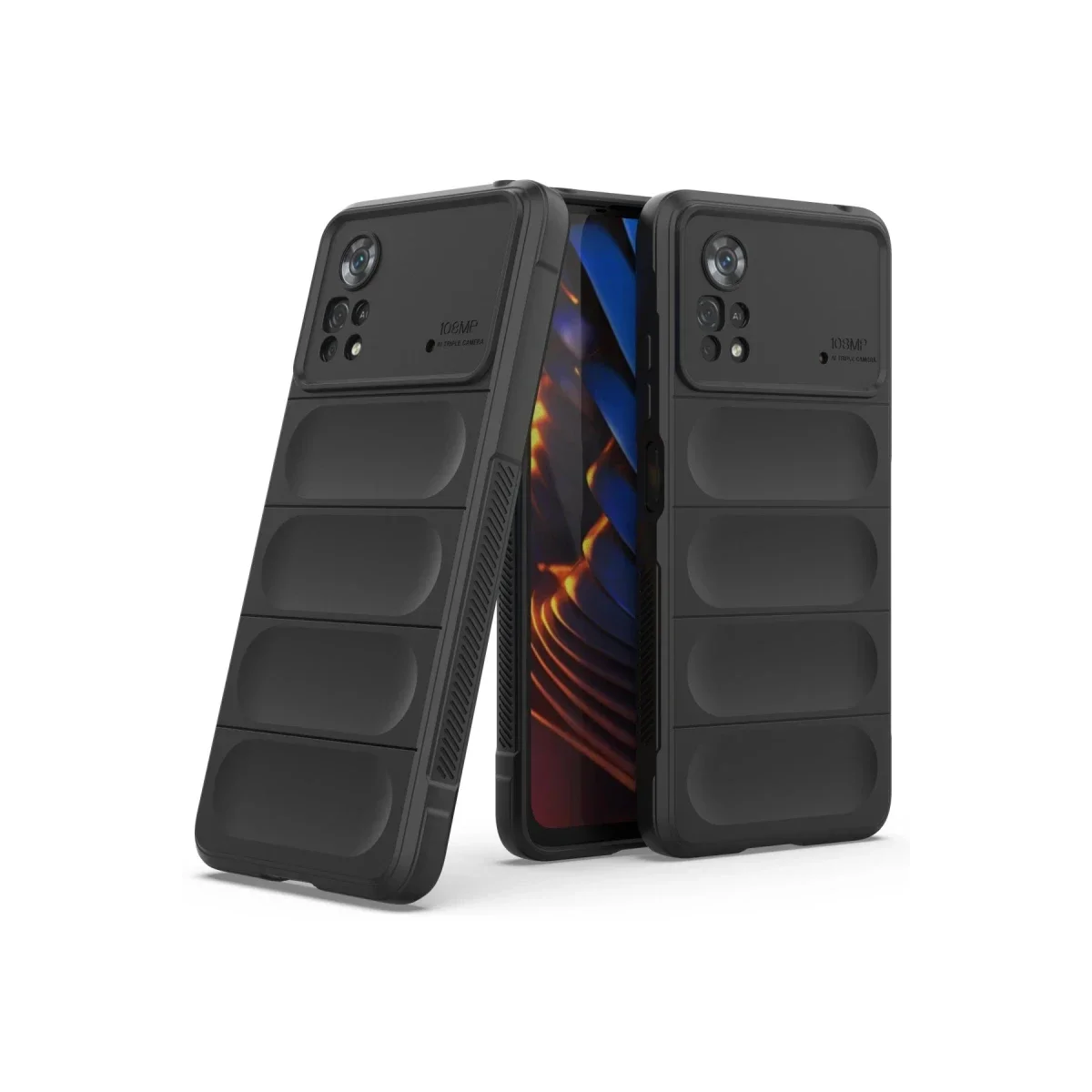 Xiaomi Poco X4 Pro 5G Kılıf Optimum Silikon - Siyah görsel 2