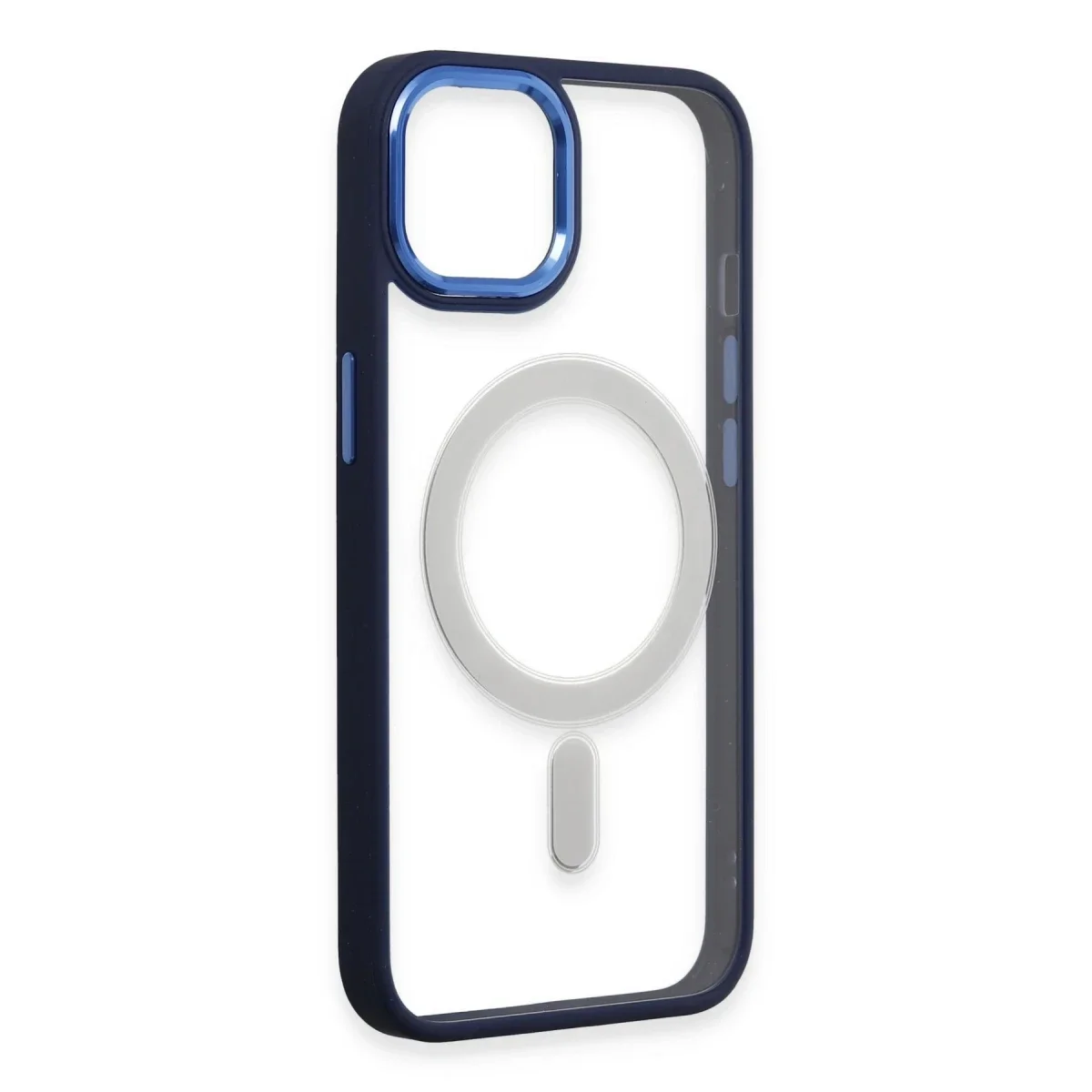 Apple iPhone 15 Pro Kılıf Room Magneticsafe Silikon - Lacivert görsel 4