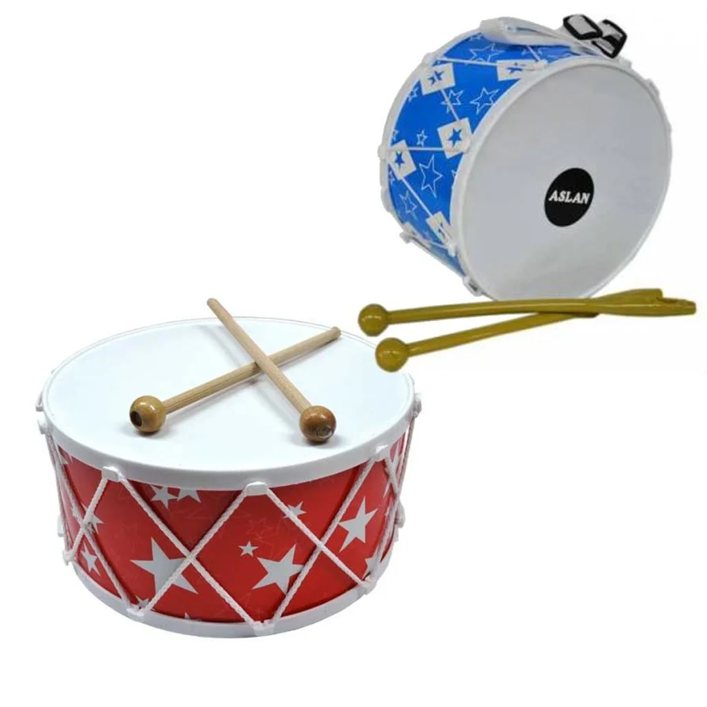 ASL-08 Renkli B. Davul Ahşap Desen Poşetli