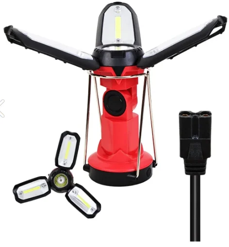 Polizei P-8801 ŞARJLI KATLANABİLİR 3XCOB LED+ 3W LED ÇOK FONKSİYONLU KAMP FENERİ