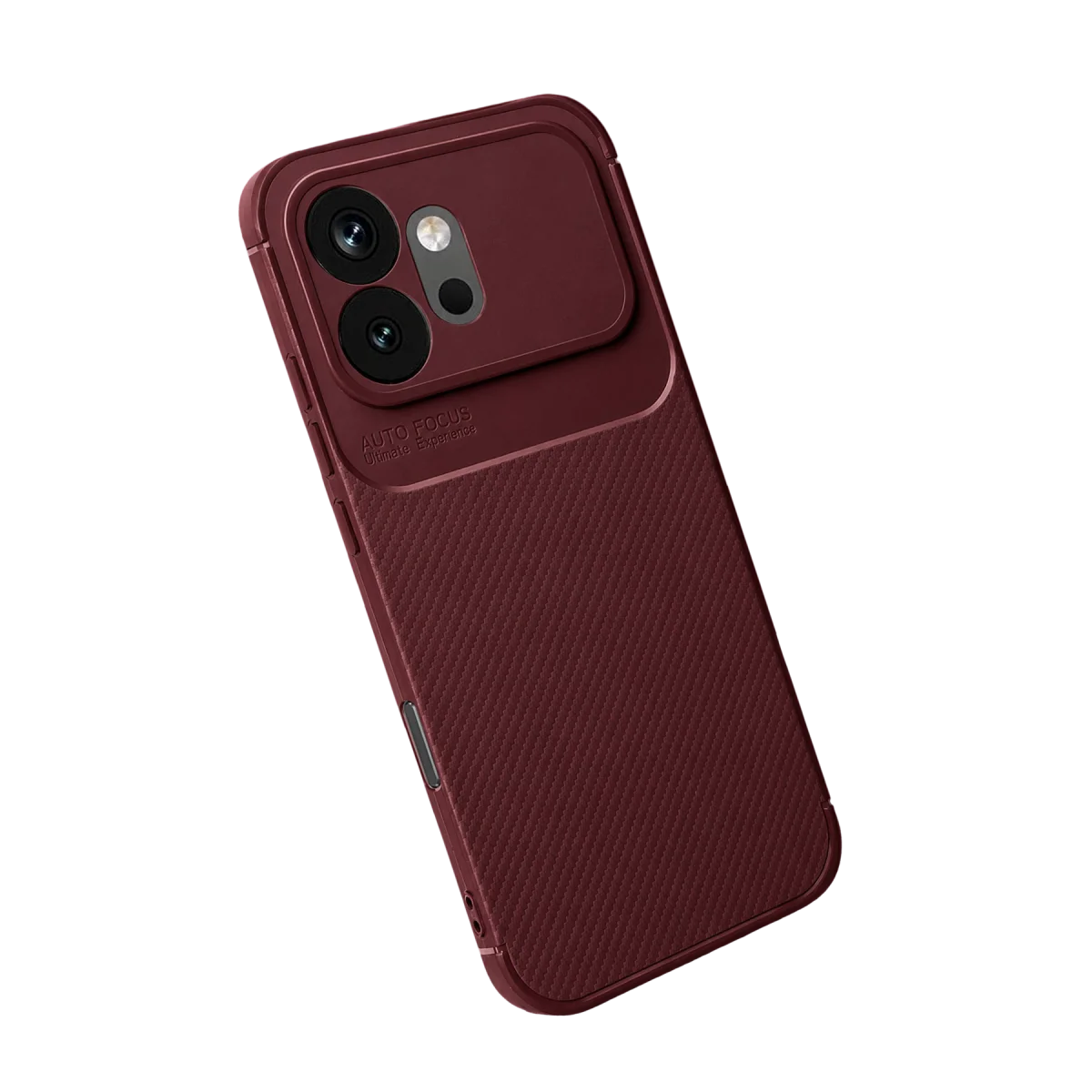 Huawei Honor 600 Auto Focus Karbon Kapak - Bordo görsel 2