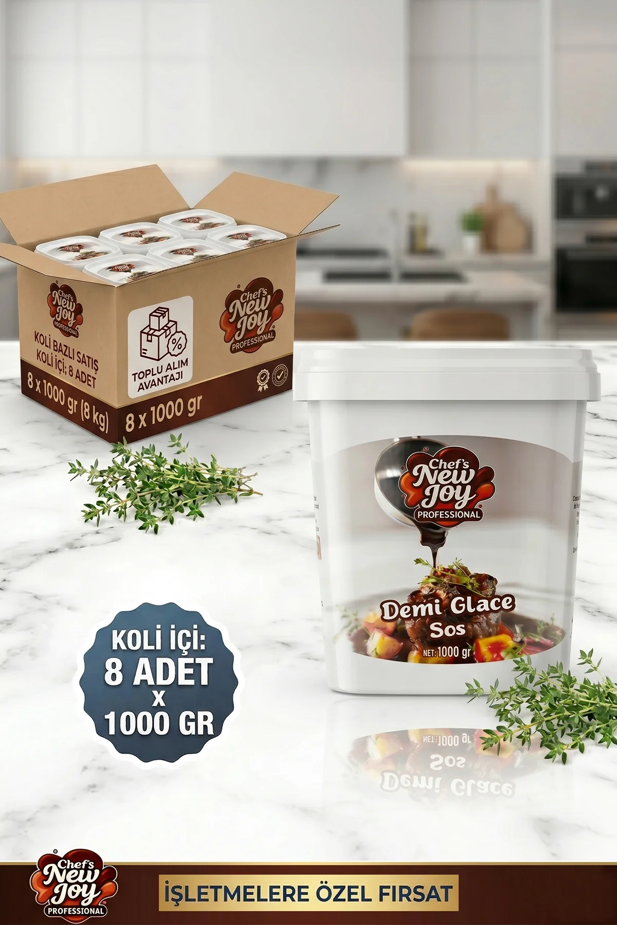 Demi Glace Sos 1000 G X 8 Adet - 1 Koli (Koli Bazlı Avantaj Paketi)