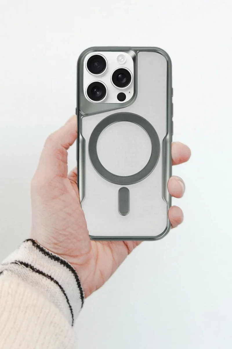 Apple iPhone 11 Pro Max Kılıf Boyi Magsafe Silikon Kapak - Gümüş görsel 2