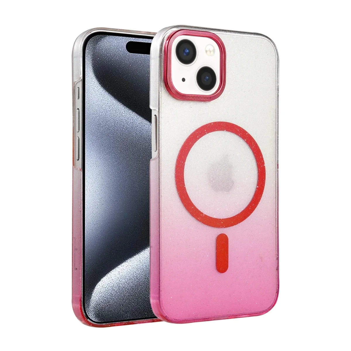 Apple iPhone 14 Glossy Magsafe Kapak - Pembe