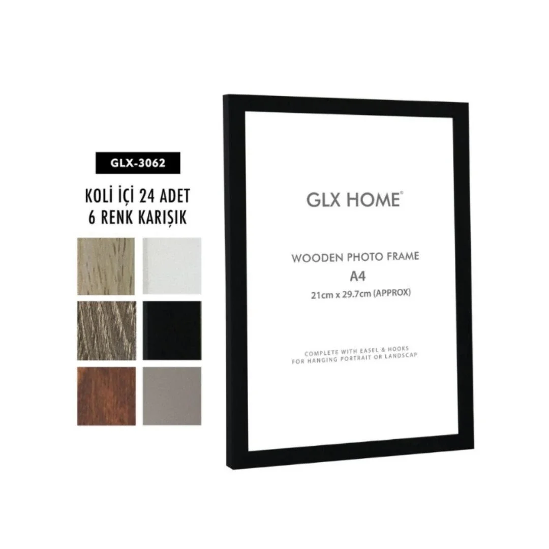 21x29 A4 Karışık Ahşap Çerçeve görsel 2
