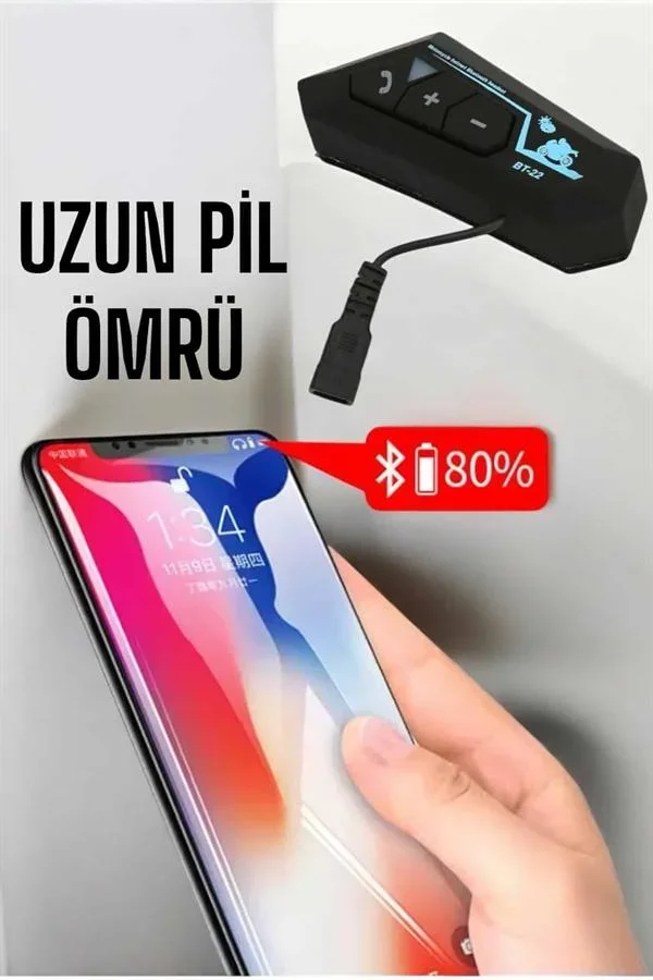 İnterkom Intercom Kask Kulaklık Bt22 Bluetooth Motosiklet Kulaklık 5.0 Bluetooth görsel 4