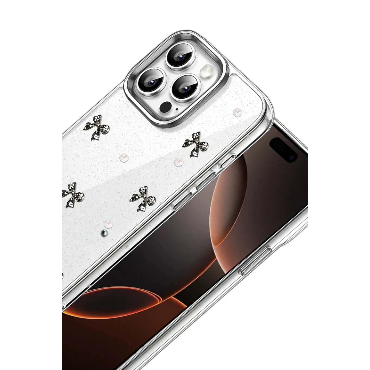 Apple iPhone 15 Pro Max Fiyonk Desenli Kapak - Desen 8 görsel 2