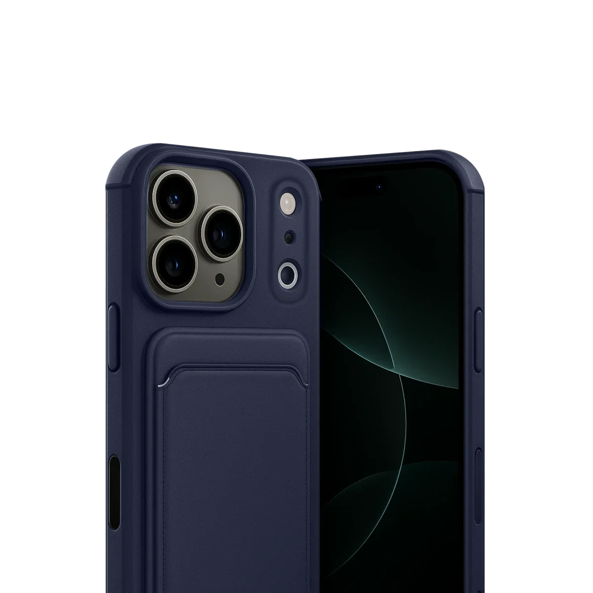 Apple iPhone 17 Pro Max Kelvin Kartvizitli Silikon - Lacivert görsel 2