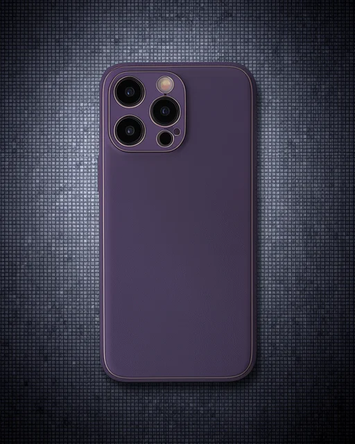 Apple İphone 13 Pro Kılıf Coco Deri Silikon Kapak - Derin Mor