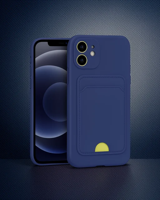 Apple İphone 11 Kılıf Kelvin Kartvizitli Silikon - Lacivert