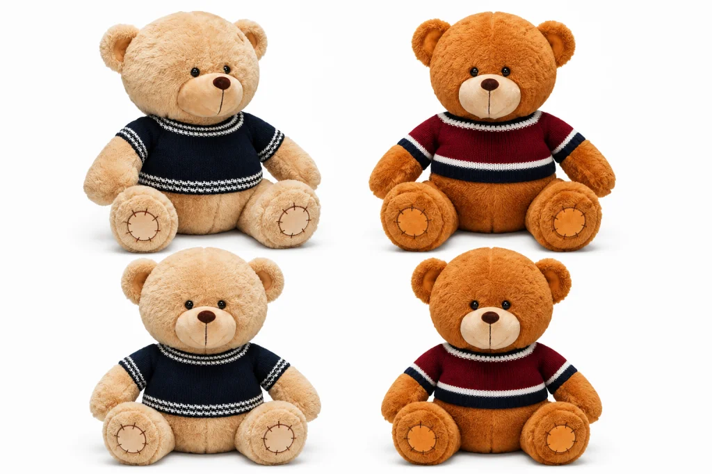 2001008PELUŞ AYI OTURAN KAZAKLI 42 CM (adet fiyatıdır)