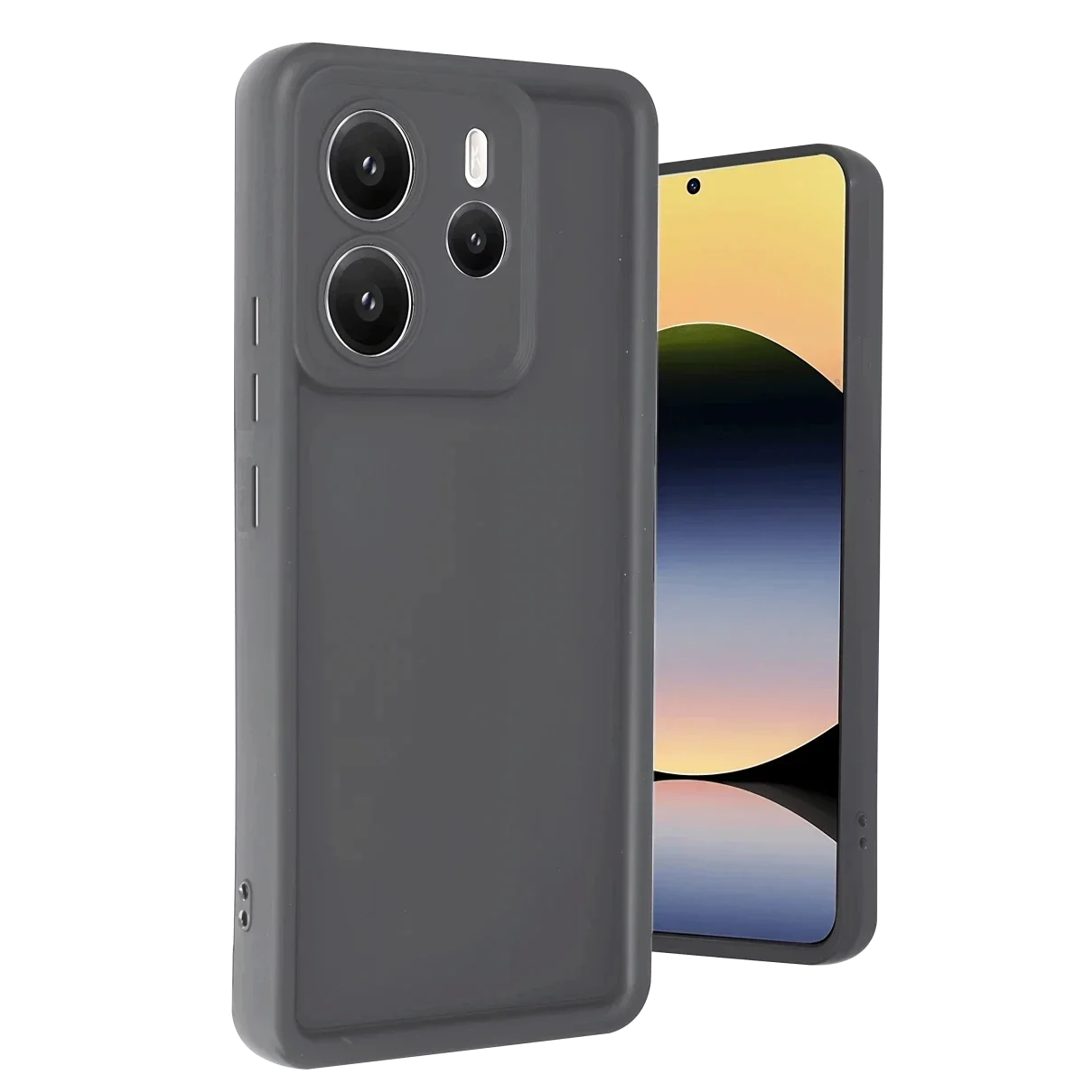 Xiao Red Note 14 4G Kılıf Viera Silikon - Gri görsel 2