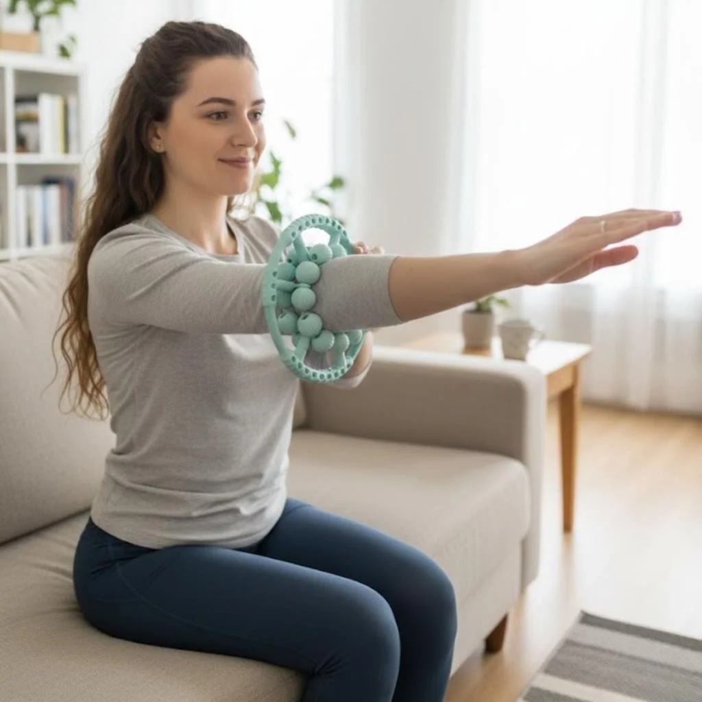 20 Tekerlekli Ayarlanabilir Bacak ve Kol Masaj Aleti – 360° Tam Daire Derin Doku Kas ve Lenfatik Masaj Silindiri görsel 3