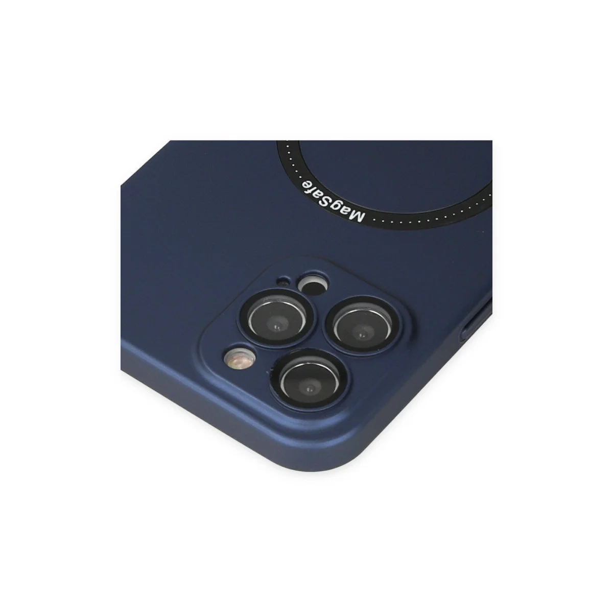 Apple İphone 12 Pro Kılıf Jack Magneticsafe Lens Silikon - Lacivert görsel 4