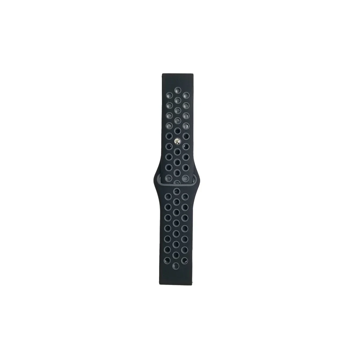 Watch 20mm Spor Delikli Kordon - Siyah-Gri görsel 2