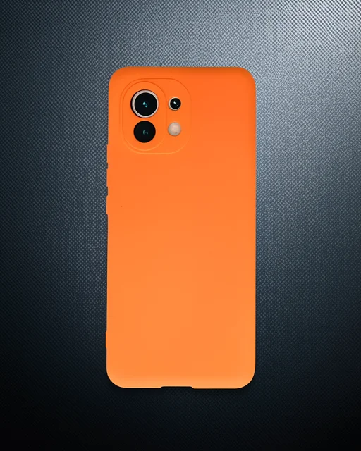 Xiaomi Mi 11 Kılıf Nano İçi Kadife Silikon - Turuncu