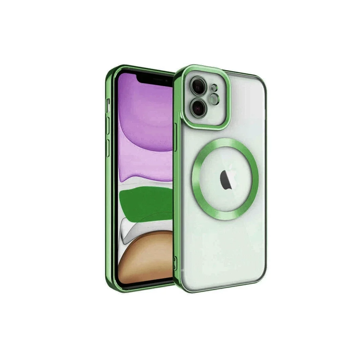 Apple iPhone 11 Kılıf Kross Magneticsafe Kapak - Koyu Yeşil görsel 2