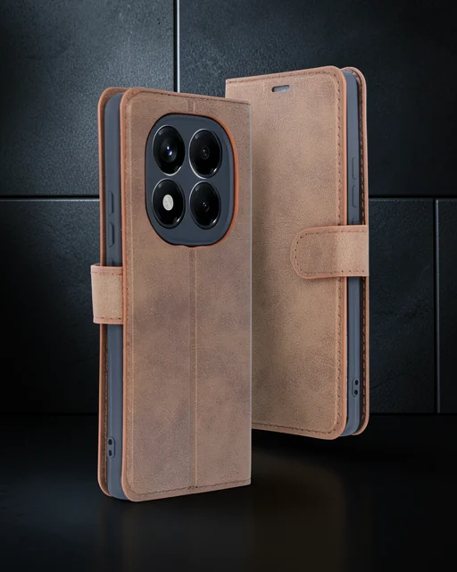 Xiaomi Redmi Note 14 4g Kılıf Trend S Plus Kapaklı Kılıf - Taba