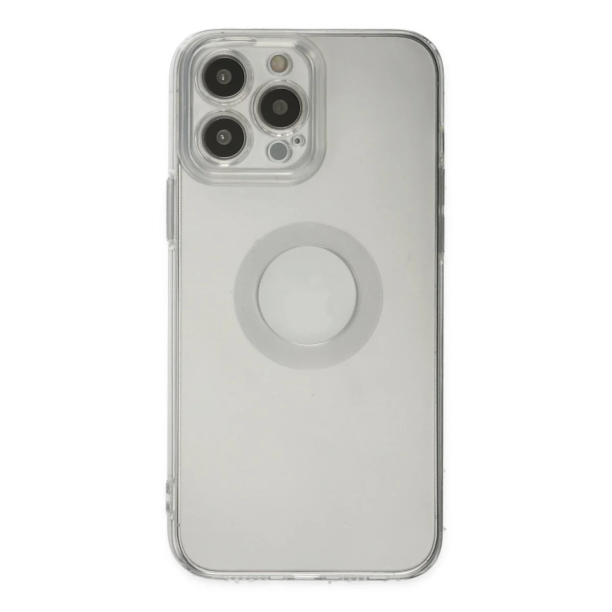 Apple İphone 14 Pro Max Kılıf Santa Lens Silikon - Şeffaf