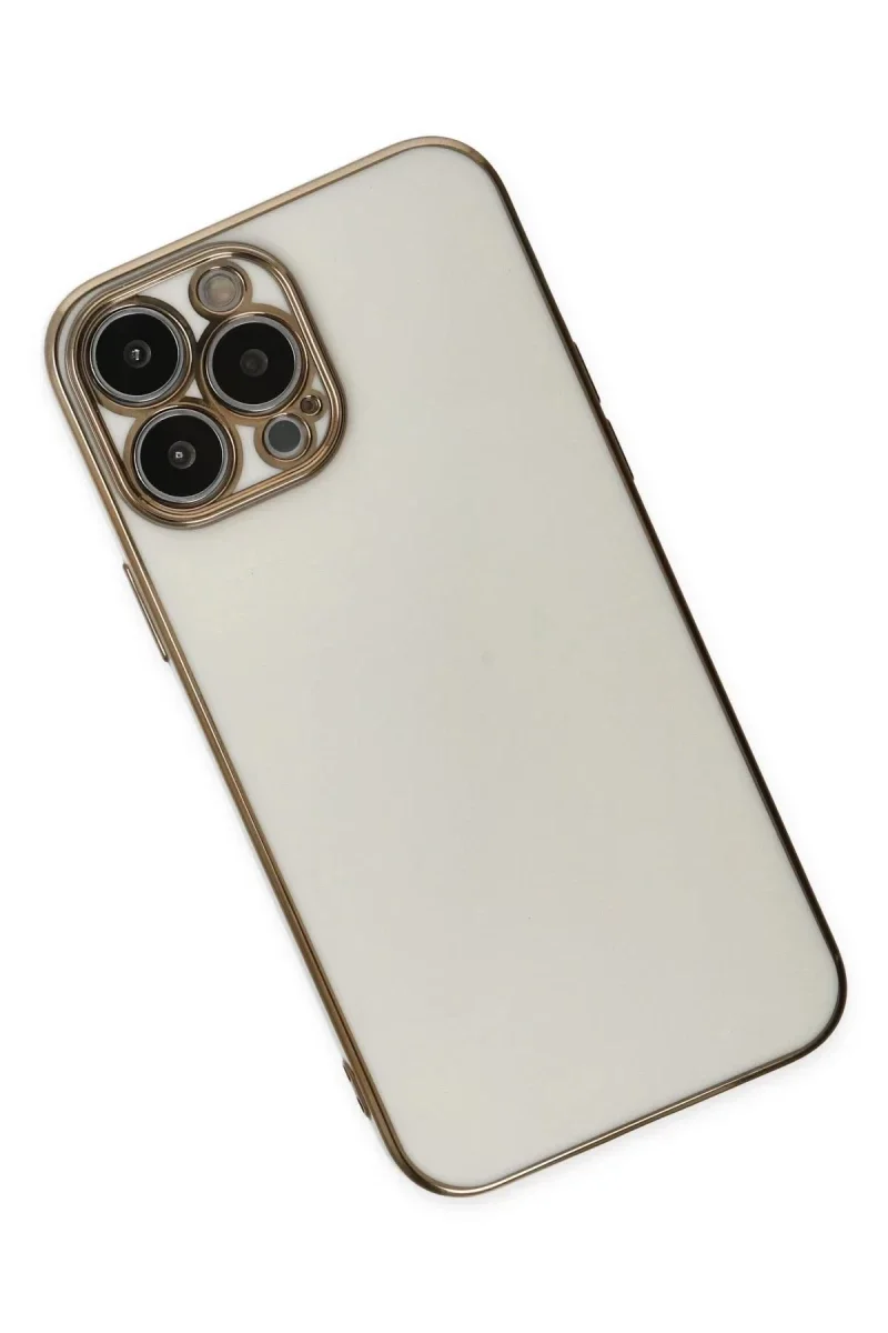 Apple iPhone 15 Pro Max Kılıf Volet Silikon - Beyaz görsel 2