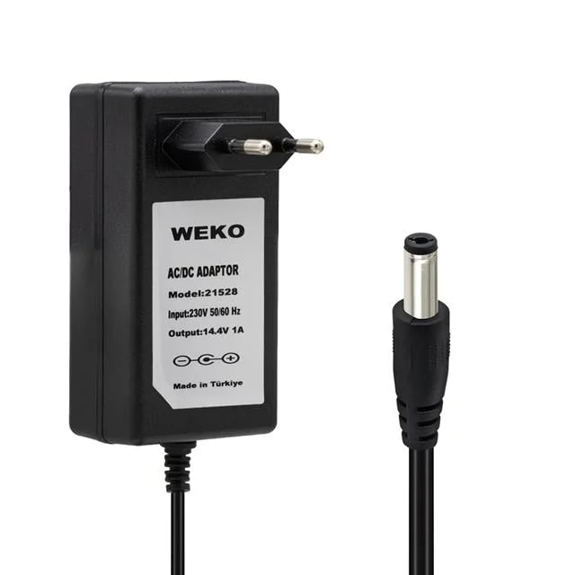 Weko 14.4 Volt - 1 Amper 5.5*2.5 Uçlu Plastik Işıklı Kasa Priz Tip Adaptör görsel 5