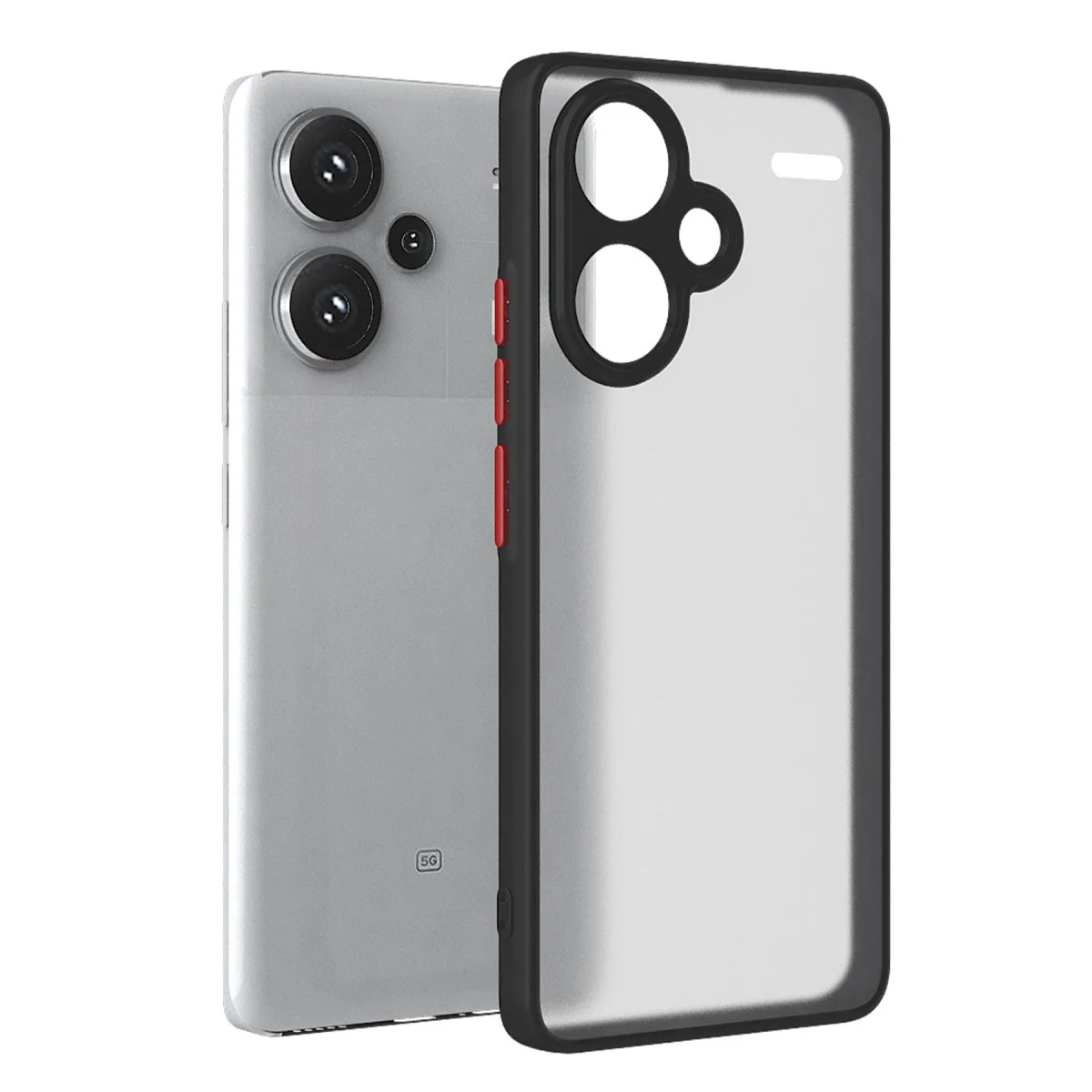 Xiaomi Redmi Note 13 Pro Plus Kılıf Montreal Silikon Kapak - Siyah görsel 2