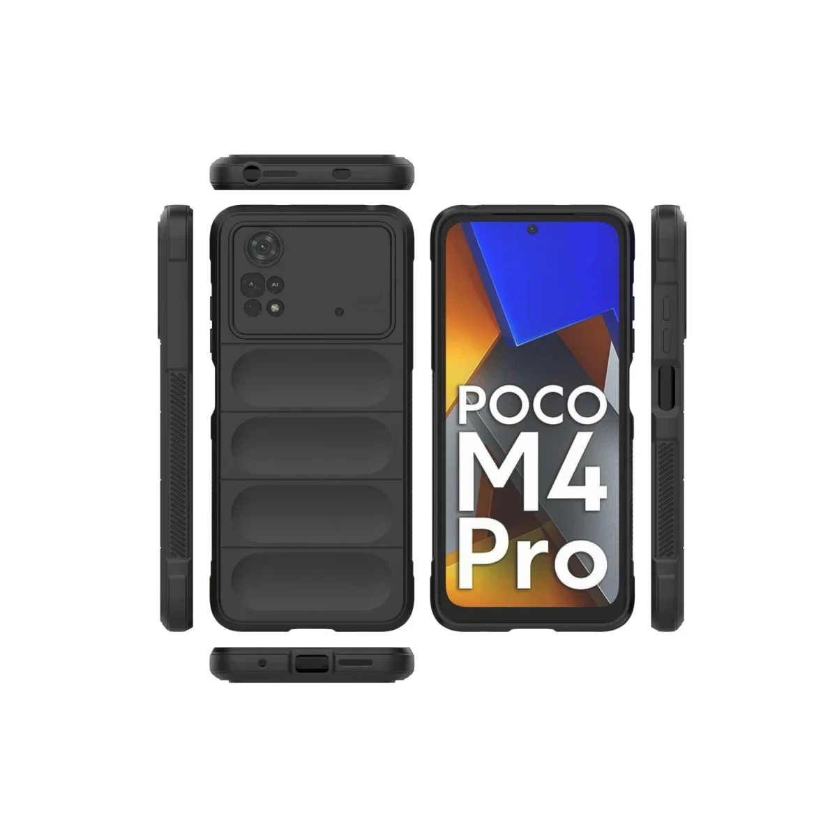 Xiaomi Poco M4 Pro 4G Kılıf Optimum Silikon - Siyah görsel 3