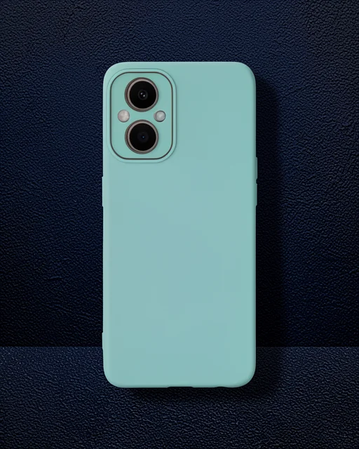 Oppo Reno 7 Lite Kılıf Lansman Glass Kapak - Turkuaz