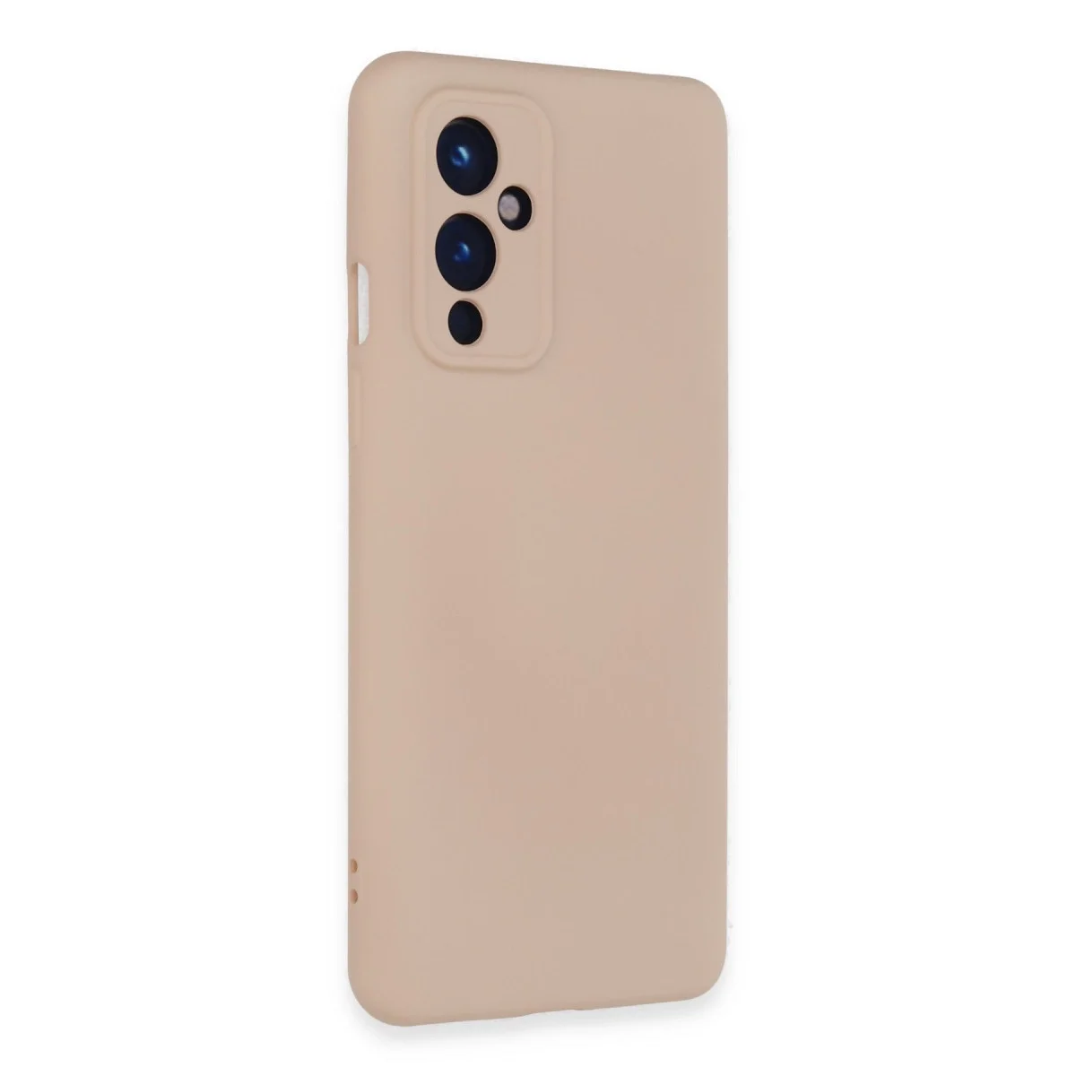 One Plus 9 Kılıf Nano İçi Kadife Silikon - Pudra görsel 2
