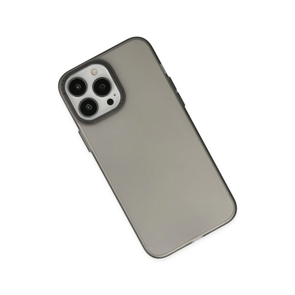Apple İphone 13 Pro Max Kılıf Modos Metal Kapak - Siyah görsel 3