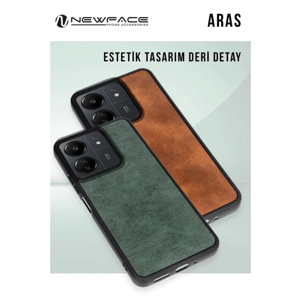 Samsung Galaxy A36 Kılıf Aras Deri Kapak - Koyu Yeşil görsel 3