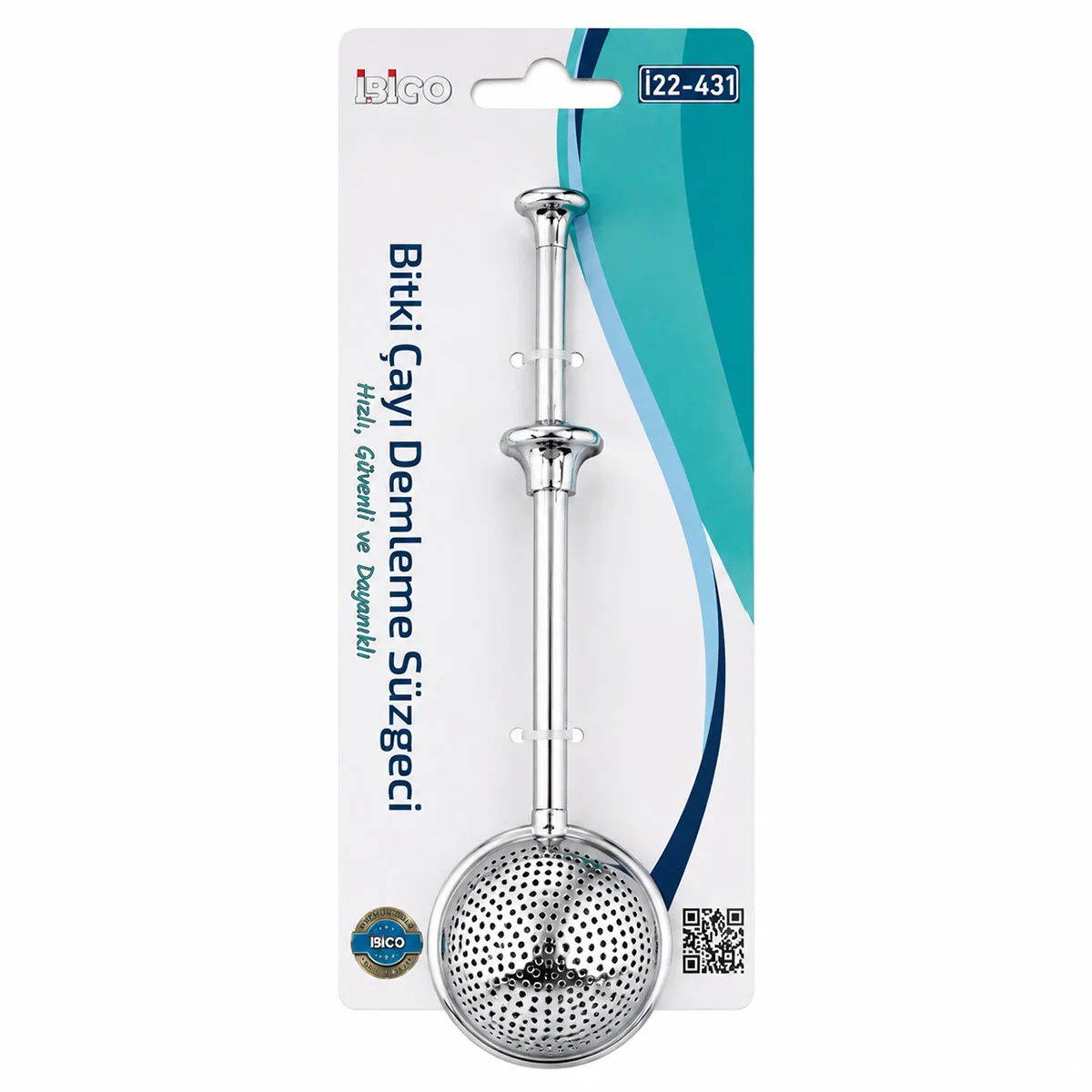 Saplı Paslanmaz Çelik Bitki Çay Demleme Süzgeç (Çap 5 cm) görsel 4
