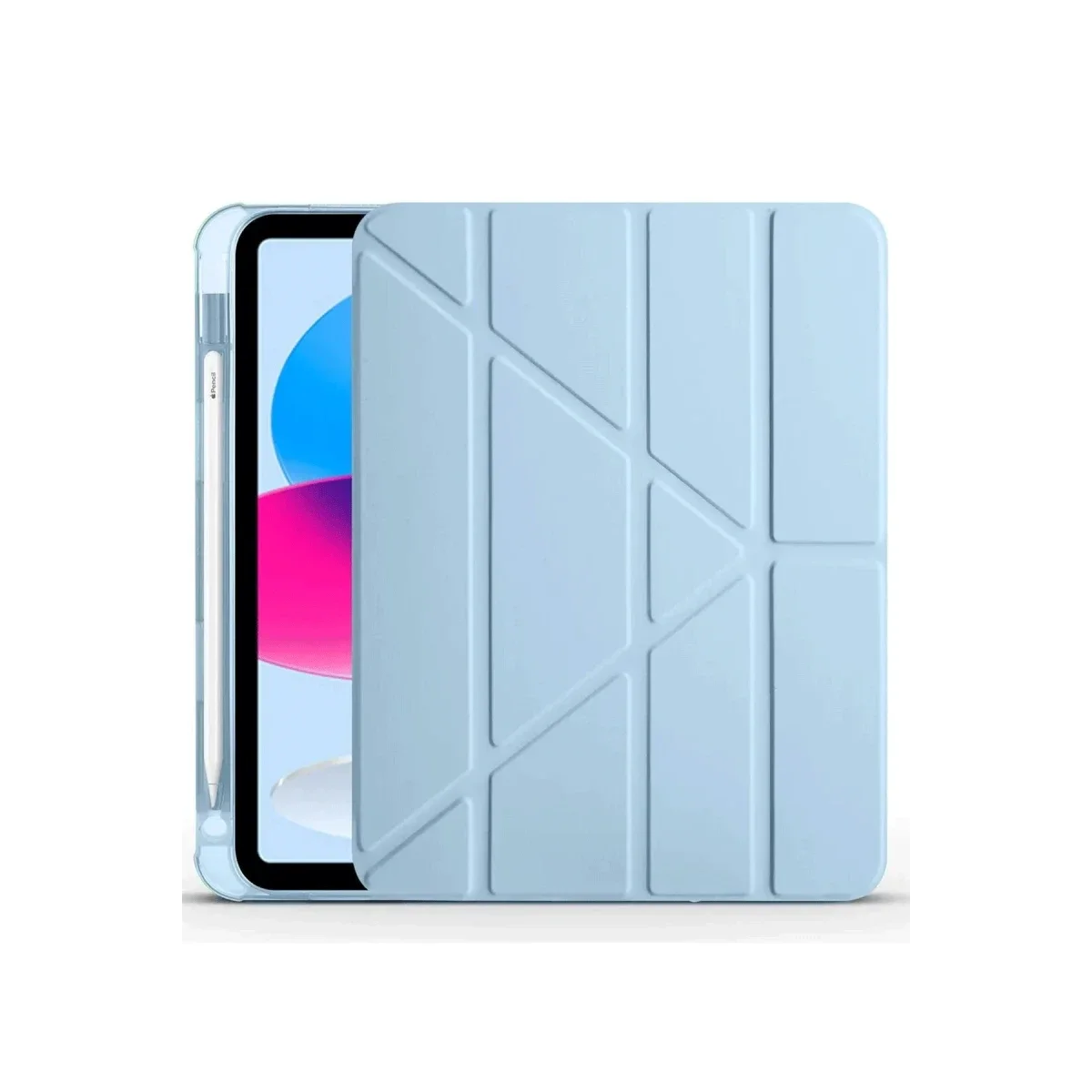 Apple iPad 2025 10.9 10.Nesil (A16) Kılıf Kalemlikli Mars Tablet Kılıfı - Mavi