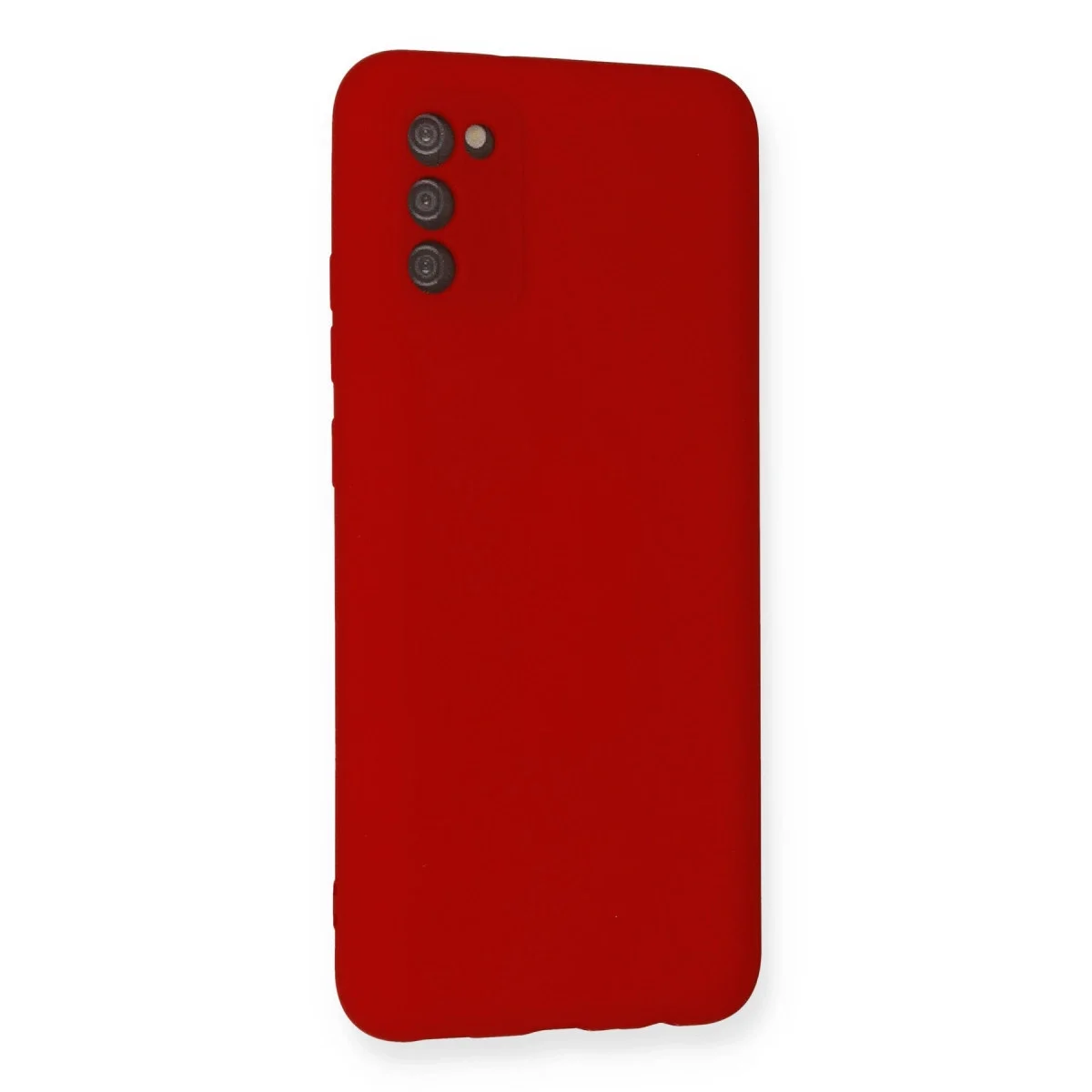 Samsung Galaxy A03s Kılıf Nano İçi Kadife Silikon - Kırmızı görsel 3
