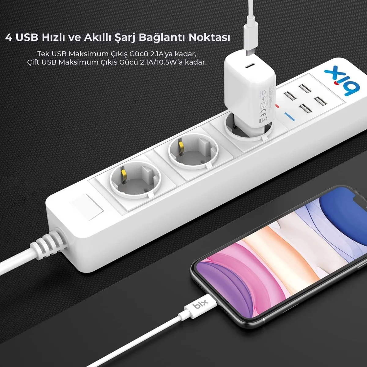 Vtn Bp-01 Wifi Yüksek Akım Korumalı Hızlı Şarj Özellikli Akıllı Priz görsel 5