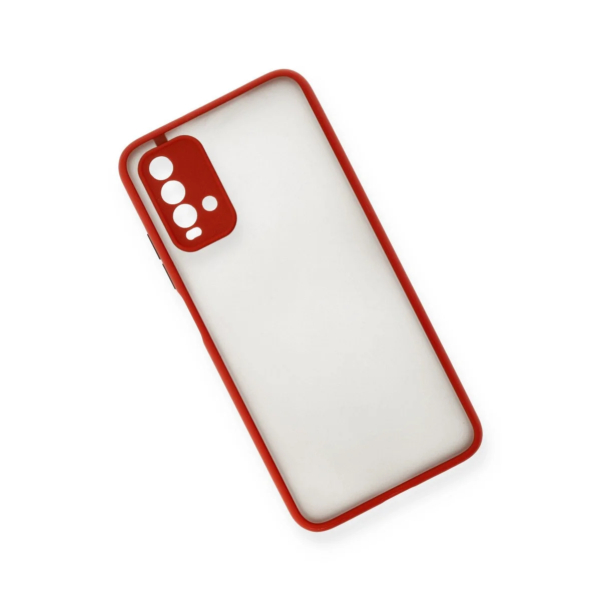 Xiaomi Redmi 9t Kılıf Montreal Silikon Kapak - Kırmızı görsel 3