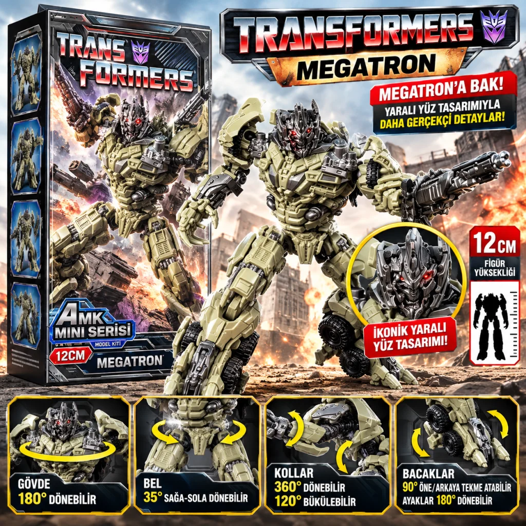 75325 Figür Transformers Amk Mını Serıes WAVE3 Megatron Trns
