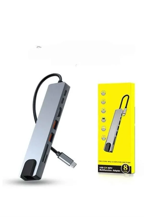Çevirici Dönüştürücü Adaptör Macbook 3 In 1 Type-C To Hdmı USB 3.0 görsel 5