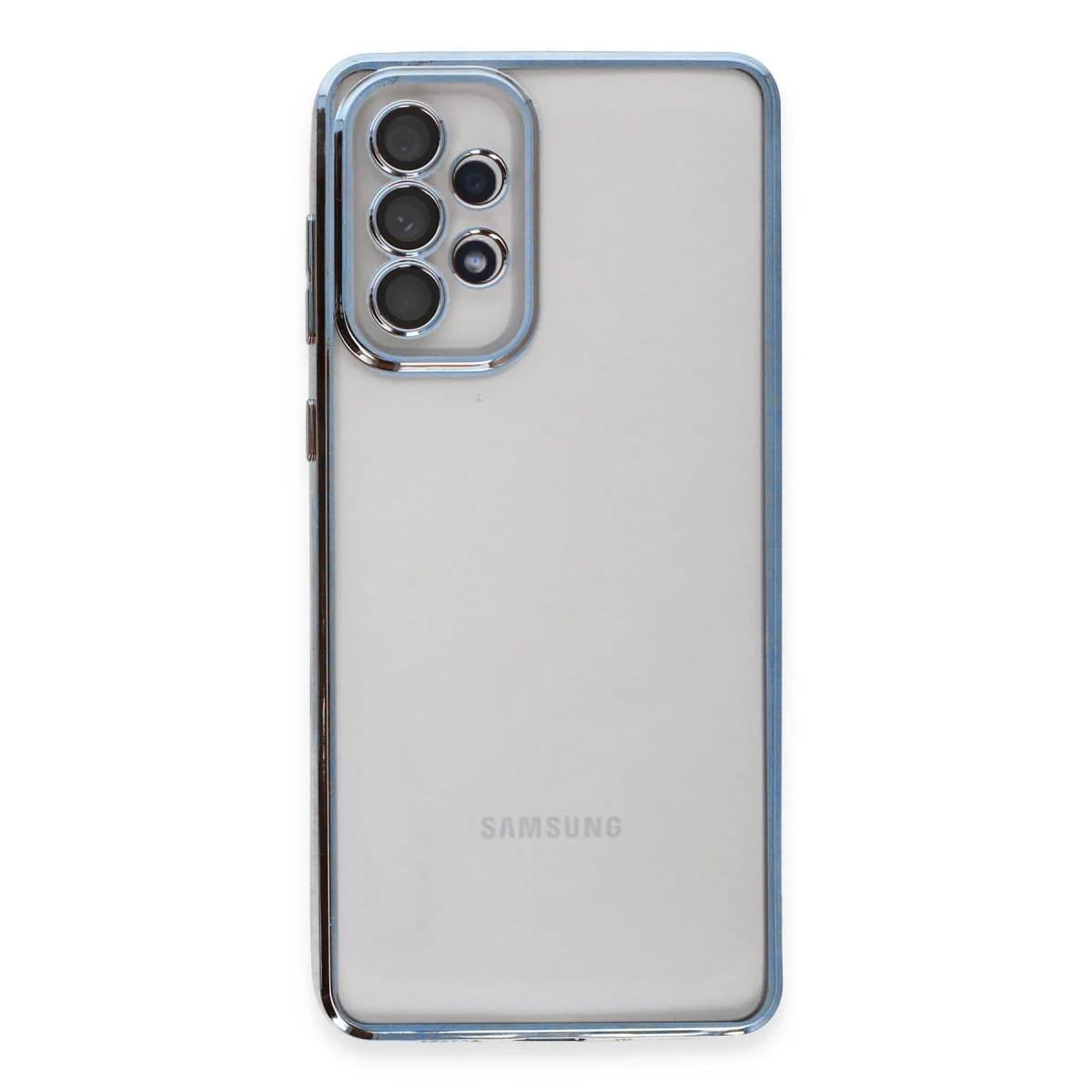 Samsung Galaxy A53 5g Kılıf Razer Lensli Silikon - Açık Mavi görsel 2