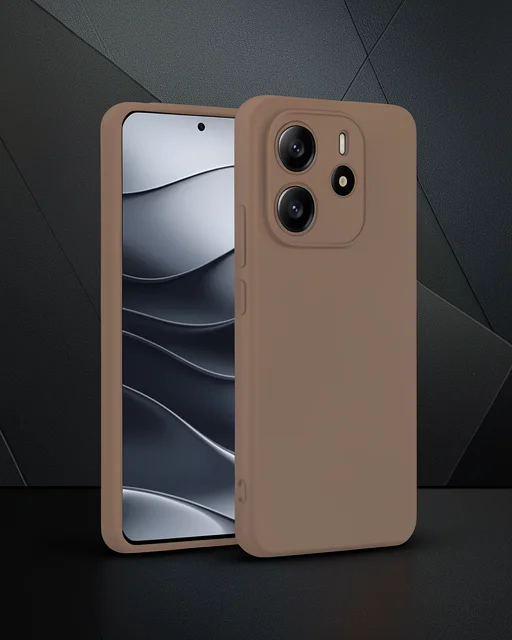 Xiaomi Redmi Note 14 4g Kılıf First Silikon - Kahverengi