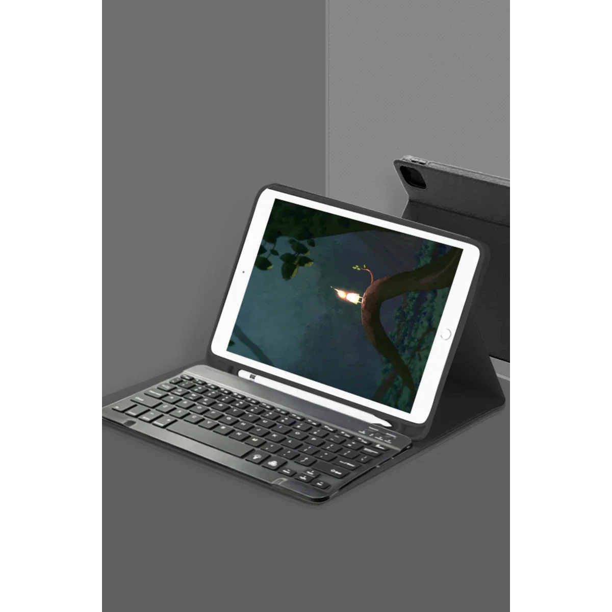 Apple iPad Pro 12.9 (2022) Kılıf KC01 Smart Klavyeli Tablet Kılıfı - Siyah