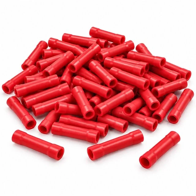 PM-39055 0,5-1,5mm2 Kesit 25x6x4mm Soket Kırmızı İzoleli Kablo Pabucu (100’lü Paket) görsel 2