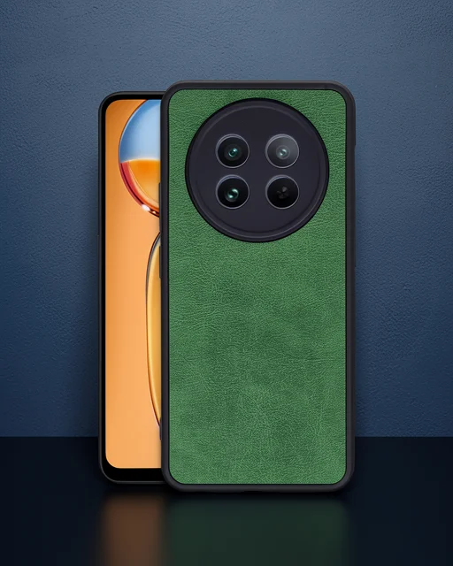 Realme 12 5g Kılıf Aras Deri Kapak - Koyu Yeşil