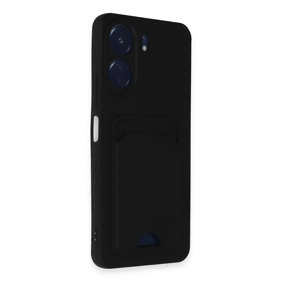 Xiaomi Redmi 13C Kılıf Kelvin Kartvizitli Silikon - Siyah görsel 2