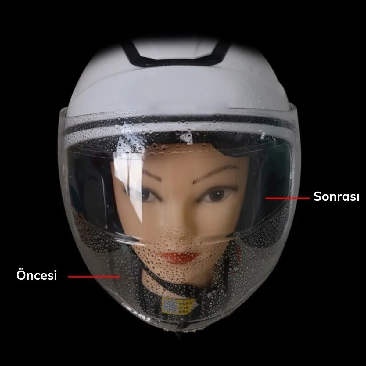 Buğu Önleyici Motosiklet Kaskı Vizörü Su Geçirmez Dayanıklı Çizik Koruma Lens Fil görsel 3
