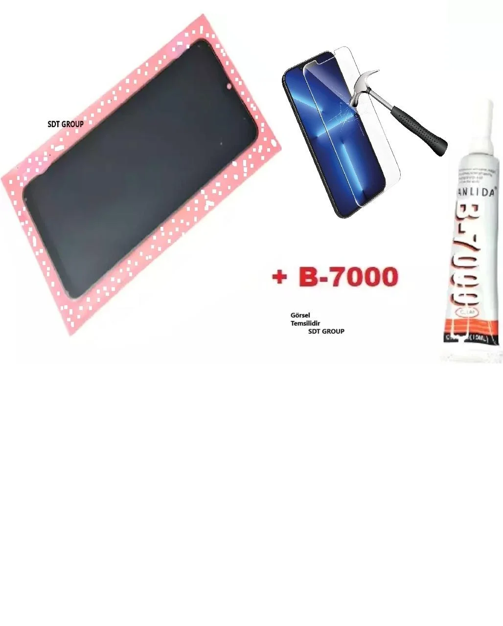 iPhone 11 PRO Uyumlu Ekran (GX) Kırılmaz Cam + B7 görsel 3