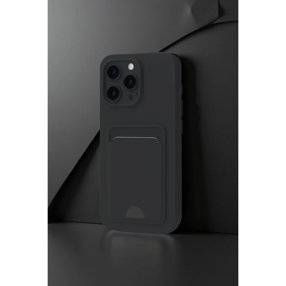 Apple İphone 16 Pro Max Kılıf Kelvin Kartvizitli Silikon - Bordo görsel 2