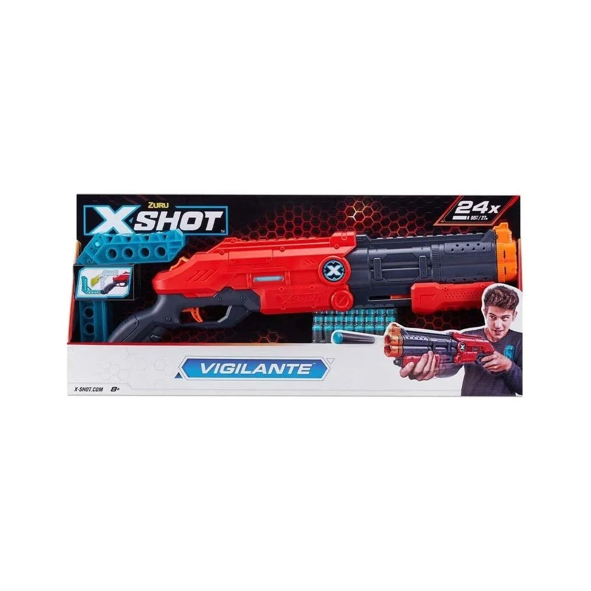 36436 Zuru X-Shot Silah Sünger Atan Excel-Vigilante 24 Mer -Sunman